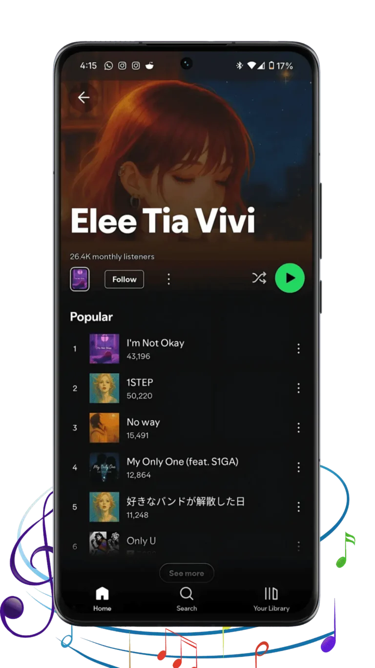 Ai Music
Características do Spotify Premium APK
