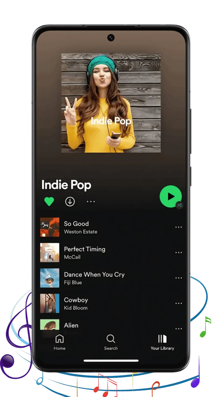 Letras incríveis Características do Spotify Premium APK