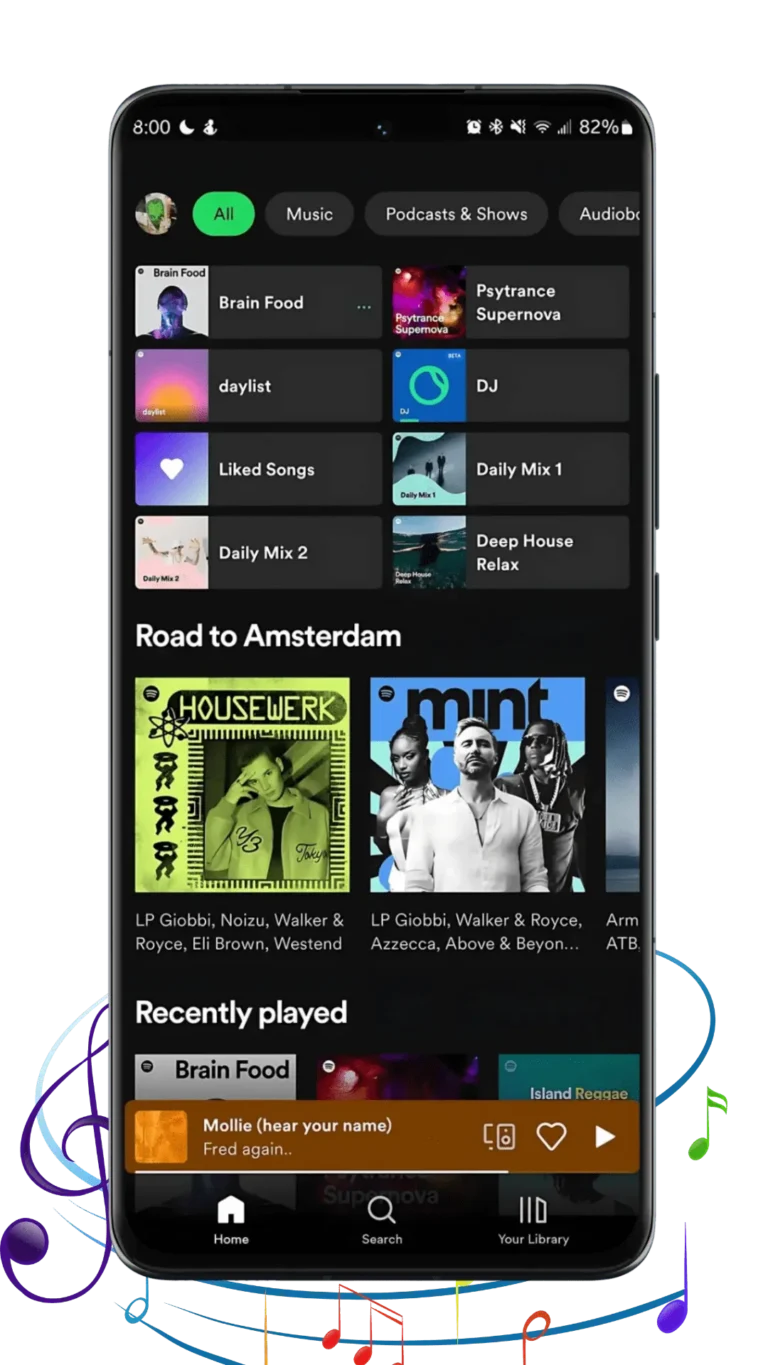 Friendly Layout Recursos do Spotify Mod APK