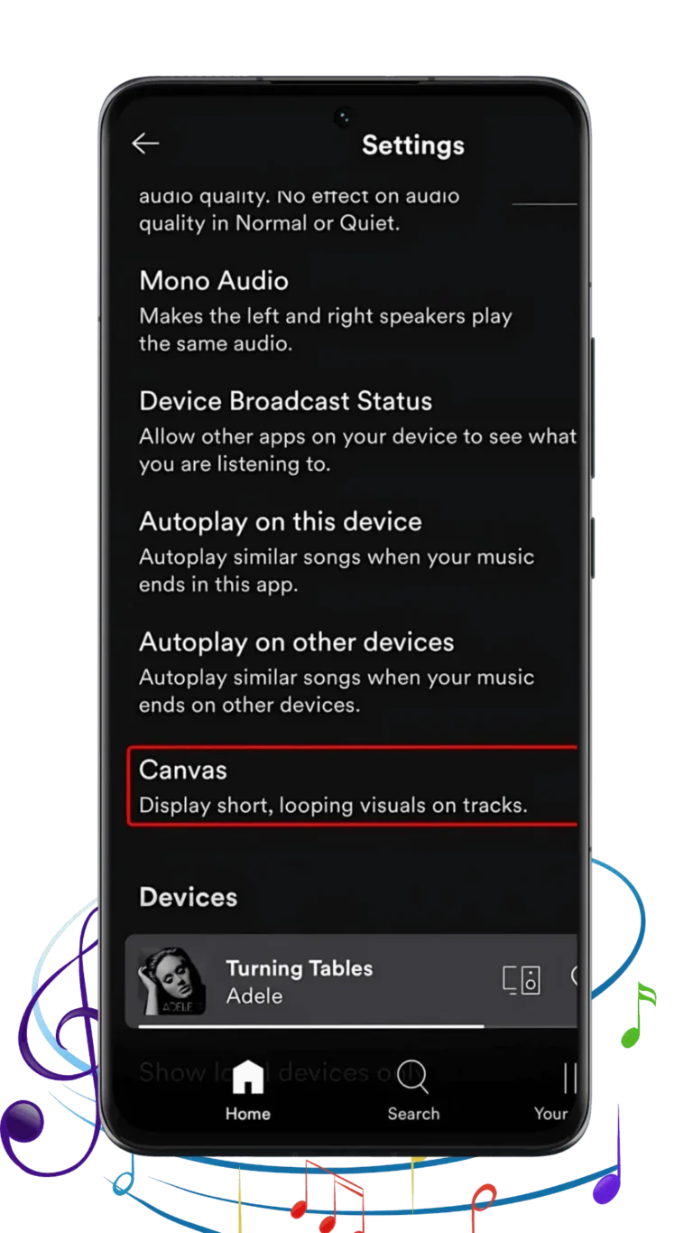 Várias Telas Características do Spotify Premium APK