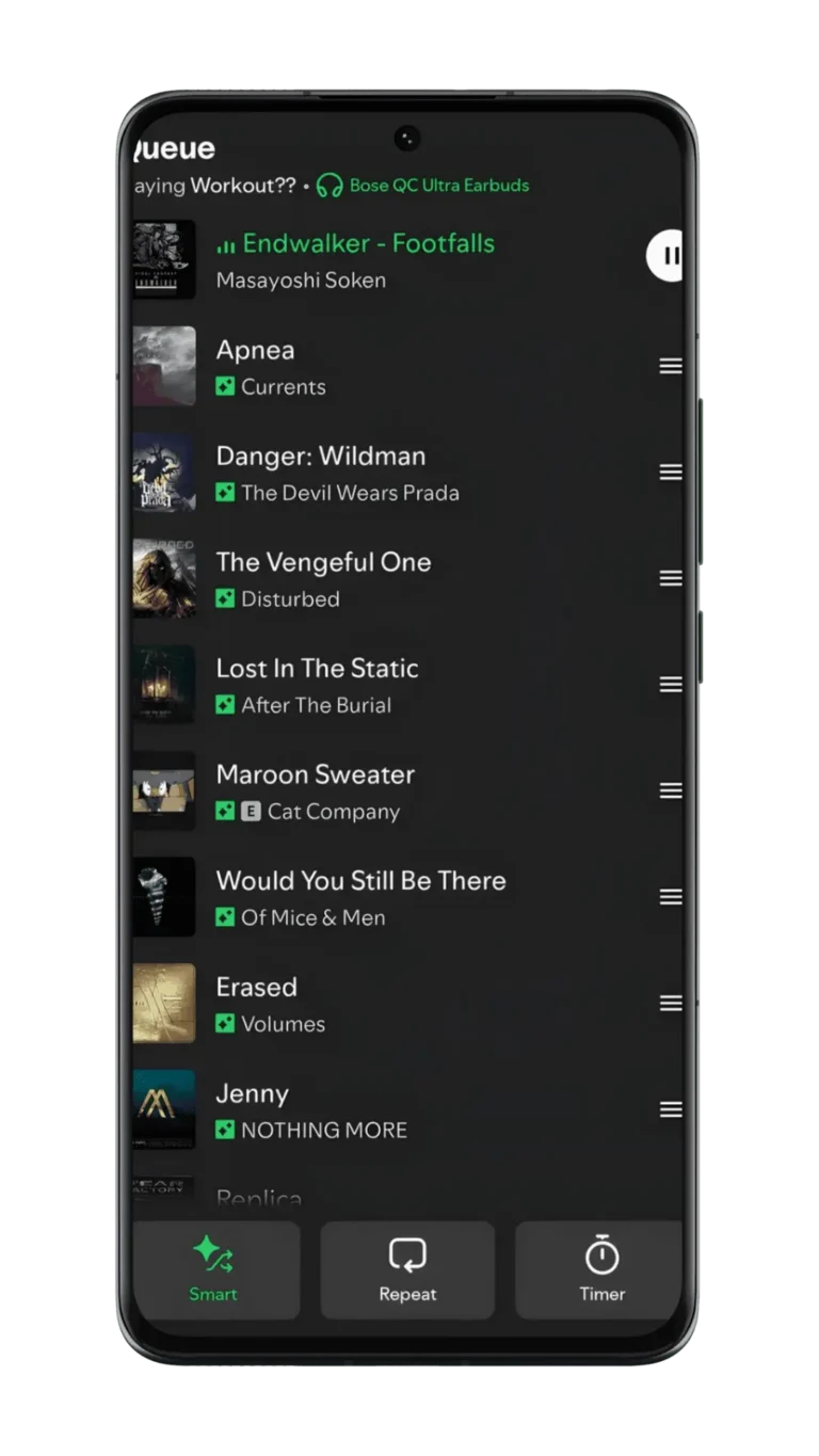 Recomendações inteligentes Recursos do Spotify Para Mac
