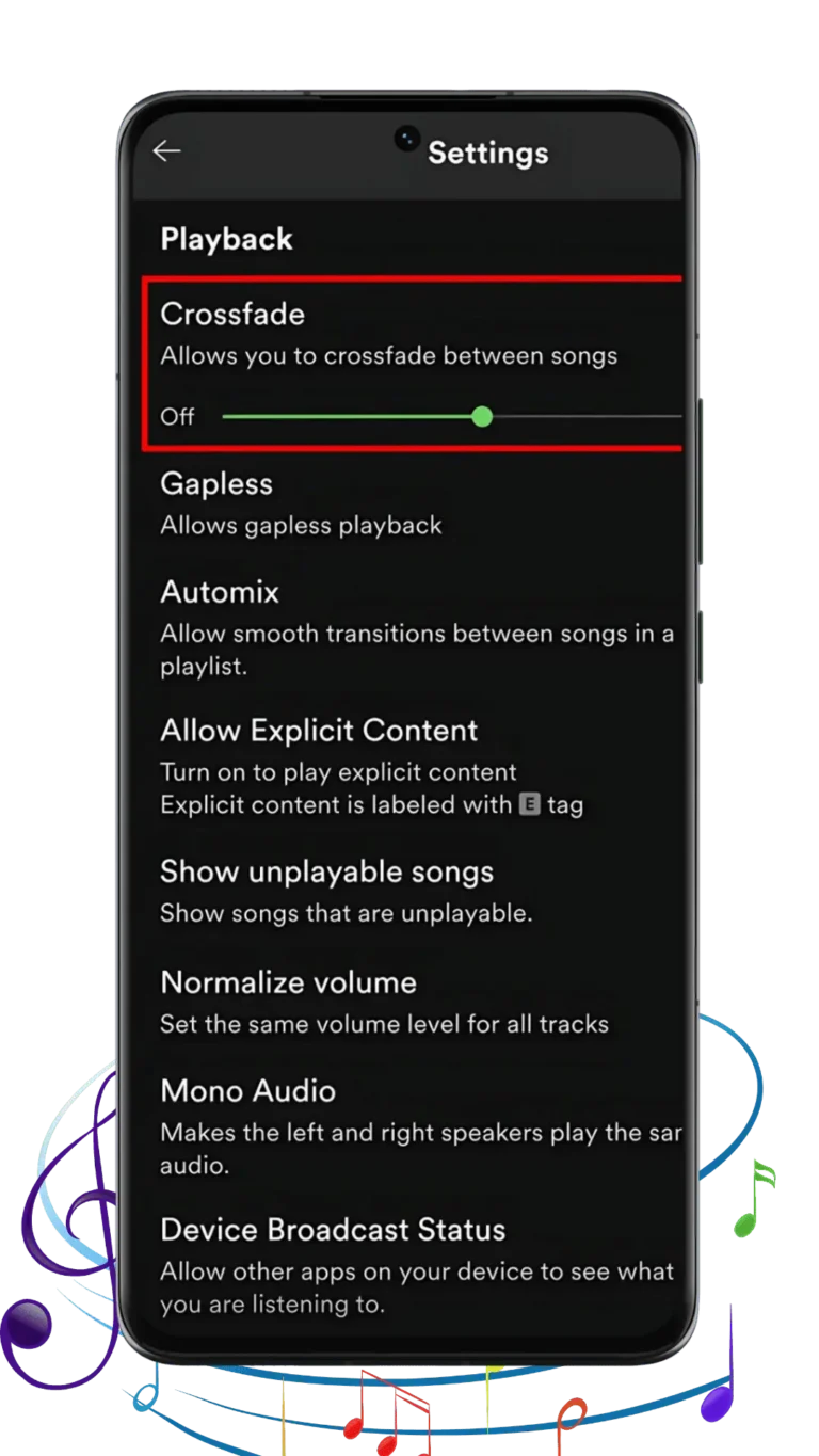 Spotify Crossfade
Características do Spotify Premium APK
