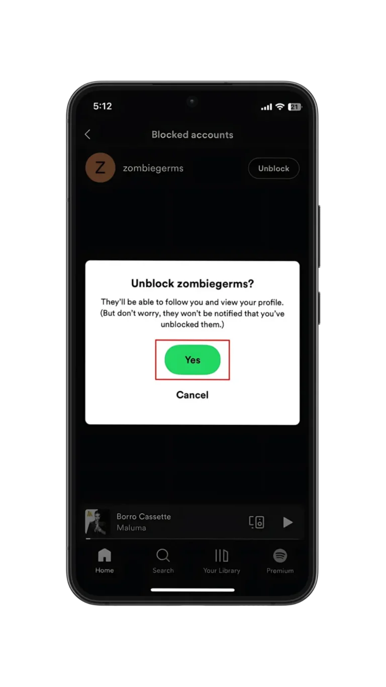 Desbloquear Alguém no Spotify