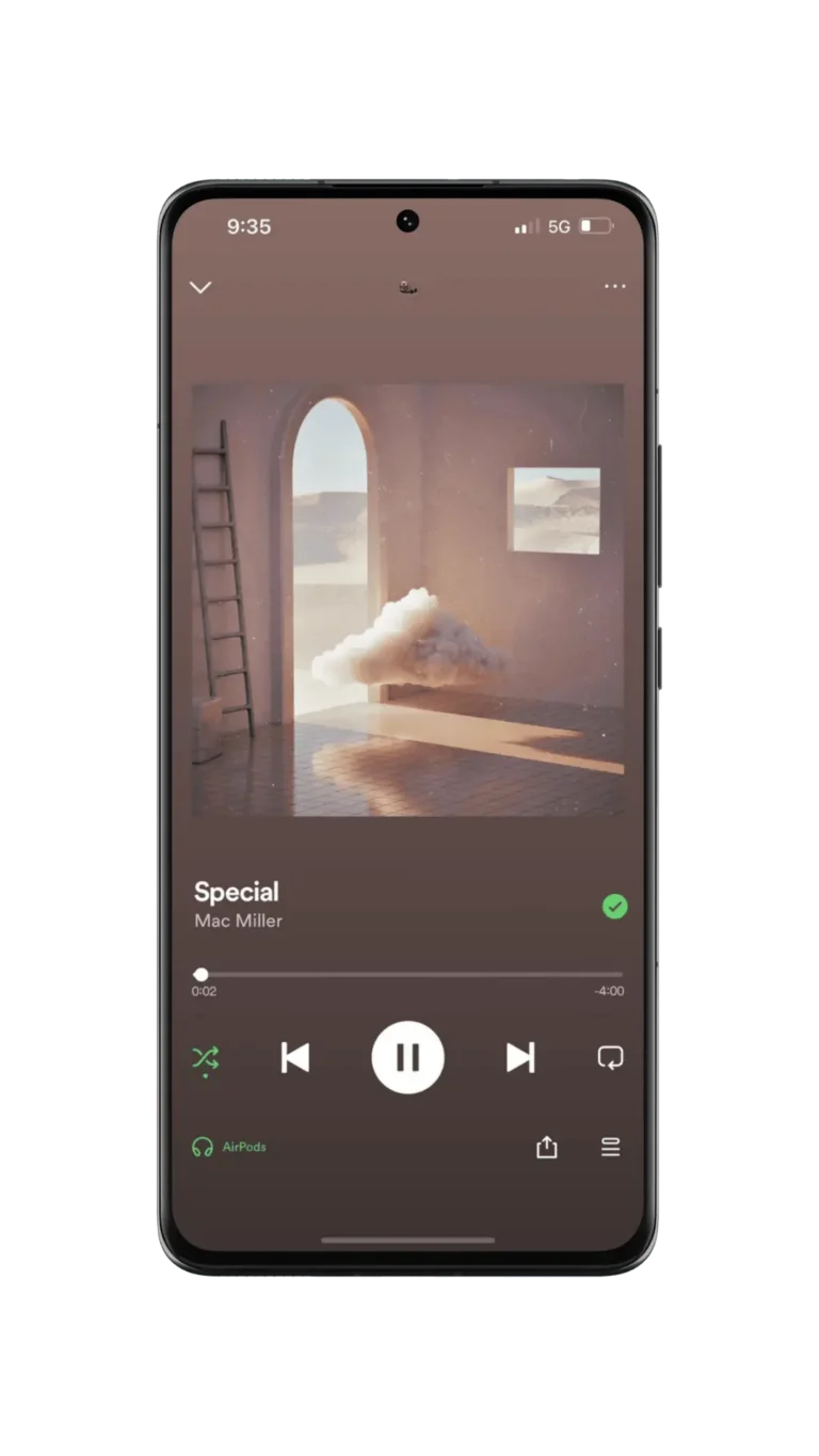 Transição do Spotify
